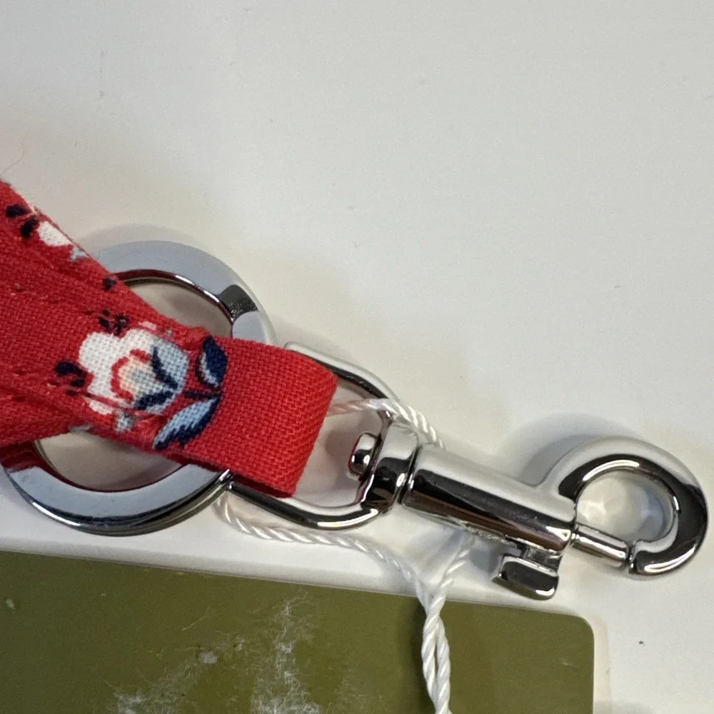NEW Vera Bradley Bluebell Ditsy Hibiscus Wide Wristlet Strap Key Ring